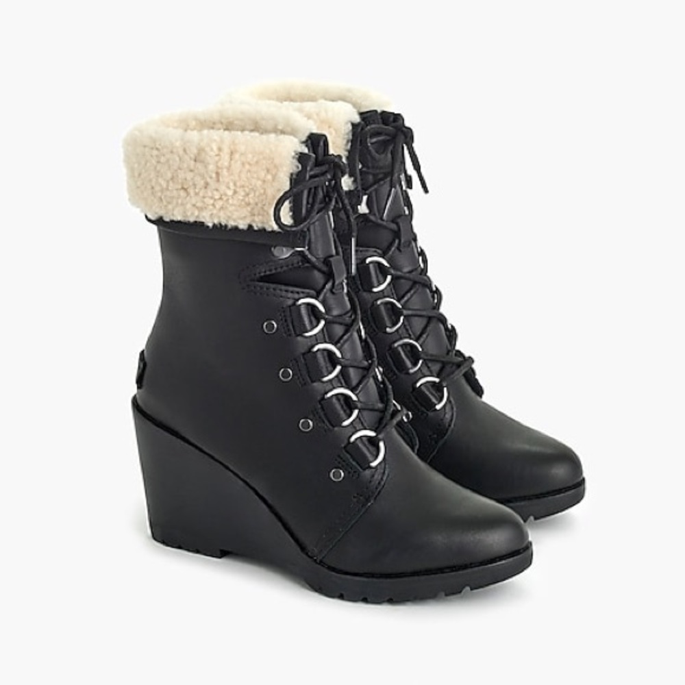 SOLDSorel After Hours lace-up faux-shearling boot - Picture 5 of 10